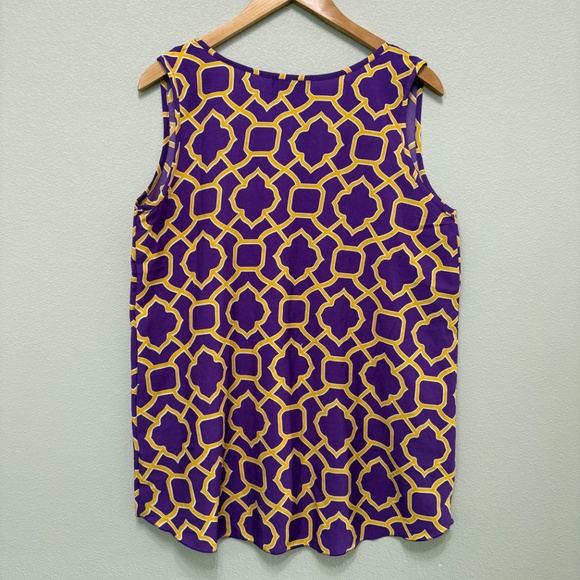 Royal Standard Tunic Sleeveless Top - Purple and Gold, L NWT - Picture 4 of 5